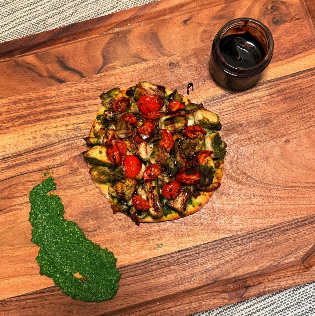 Loaded Pesto Chicken Flatbread with Balsamic&nbsp;Glaze