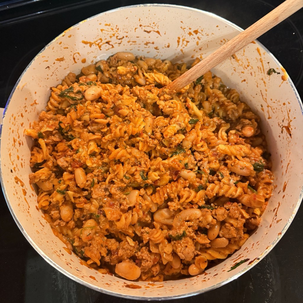 Tuscan White Bean Pasta w Ground&nbsp;Turkey