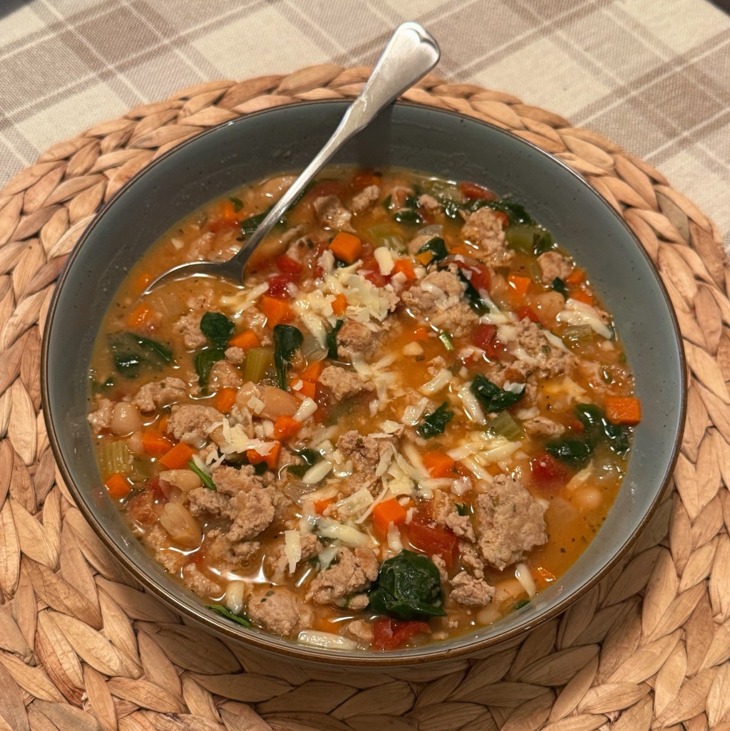 Turkey “Meatball” (meat chunk)&nbsp;Minestrone