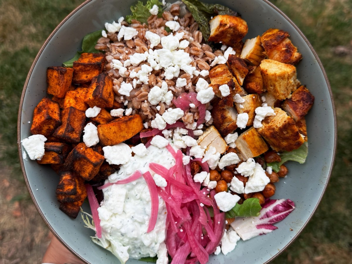 Mediterranean Chicken & Sweet Potato&nbsp;Bowl
